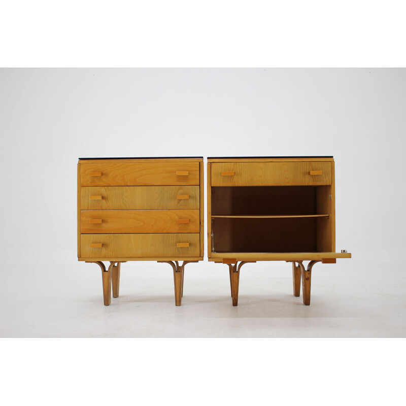 Pair of vintage dressers by Frantisek Mezulanik, Czechoslovakia 1960