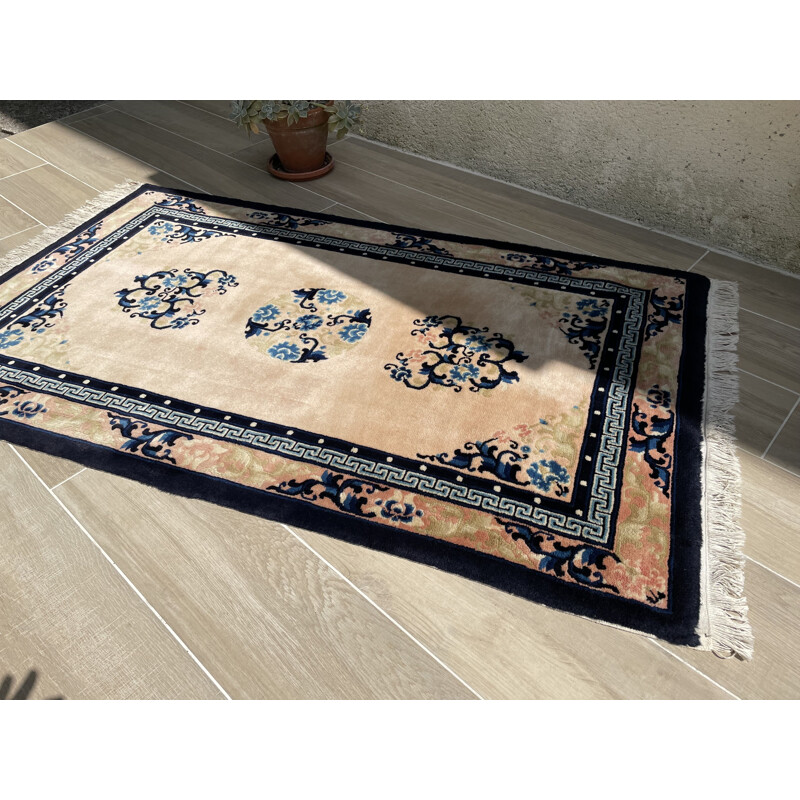 Vintage ART DECO silk carpet 