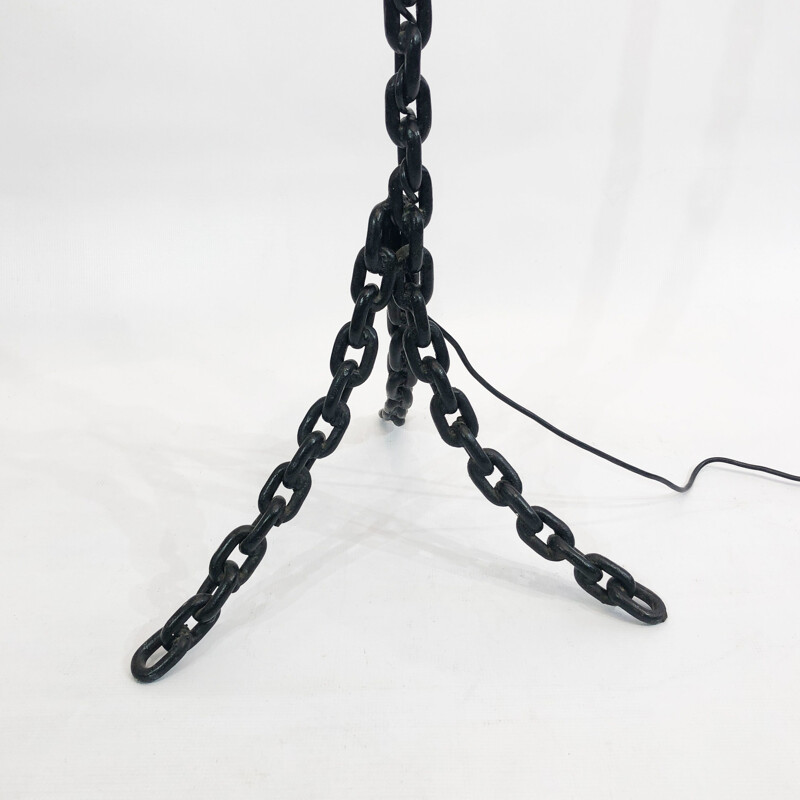 Escultura de candeeiro de chão Vintage chain link por Franz West, França 1970