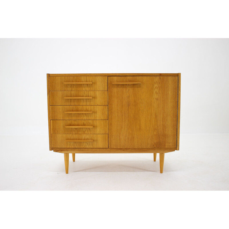 Vintage oak cabinet, Czechoslovakia 1960