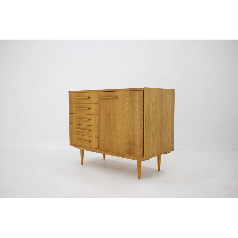 Vintage oak cabinet, Czechoslovakia 1960