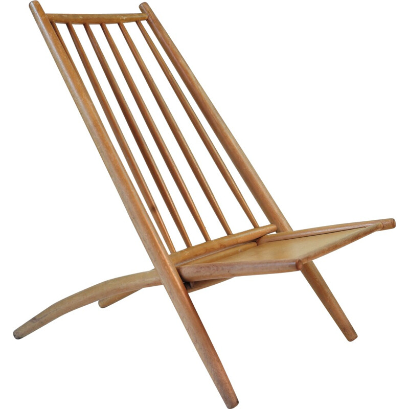 Haga Fors "Congo"  easy chair in beechwood, Alf SVENSSON - 1950s