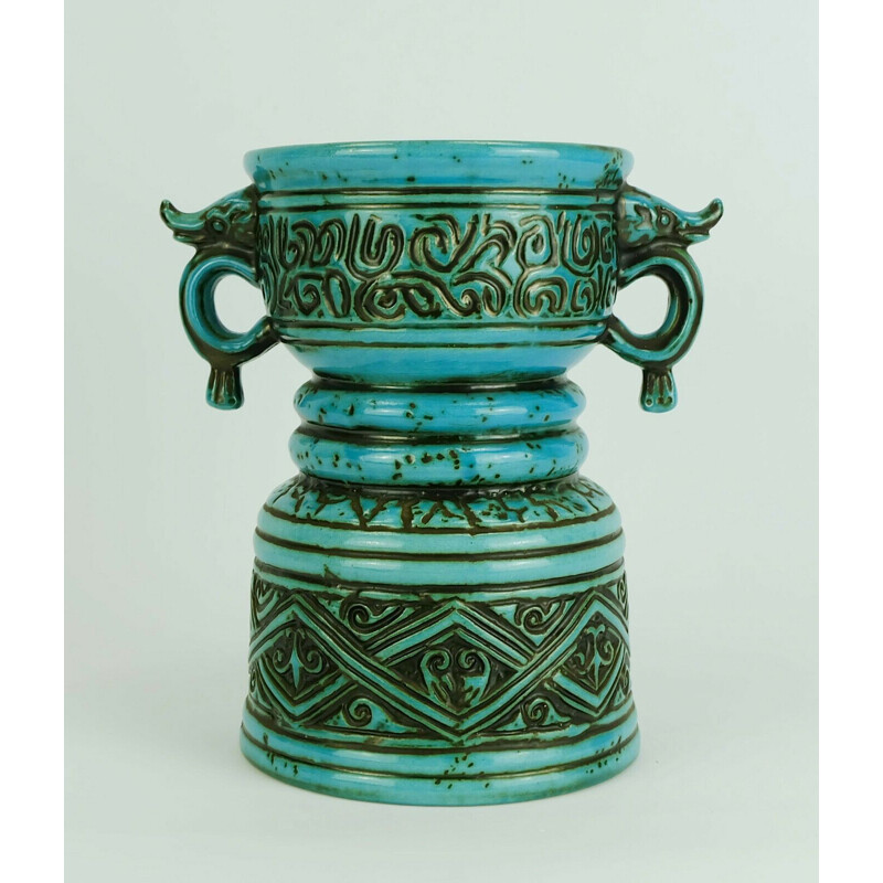 Mid century double handle vase model 5065 21 by Jasba Keramik , 1960s