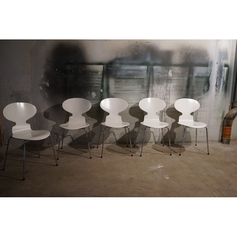 Set of 5 mid century ant chairs by Arne Jacobsen for Fritz Hansen, 1950s
