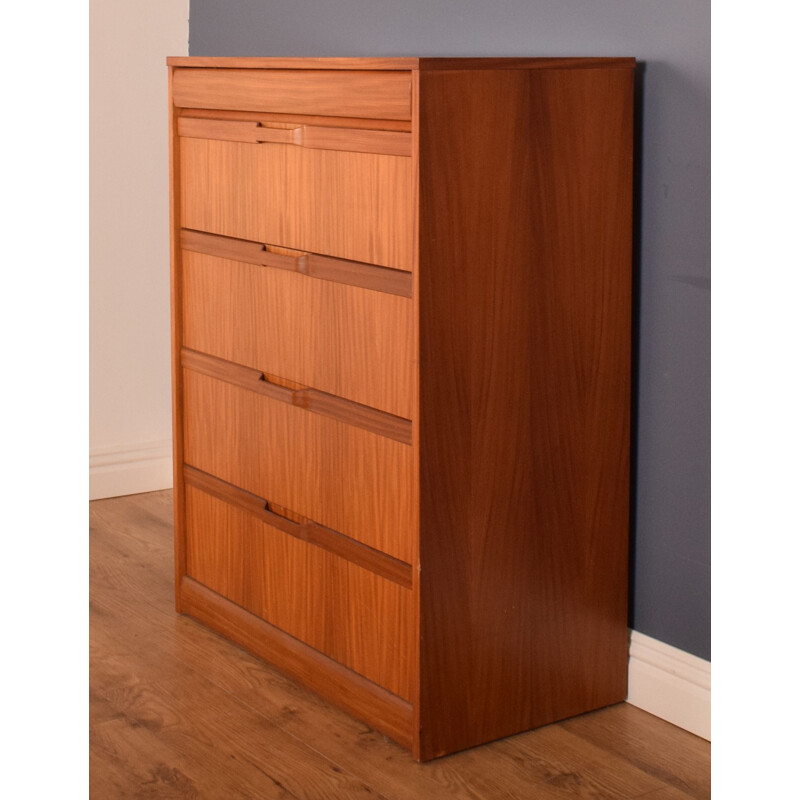 Mid centuty teak chest of drawers by Elliots of Newbury, 1960s