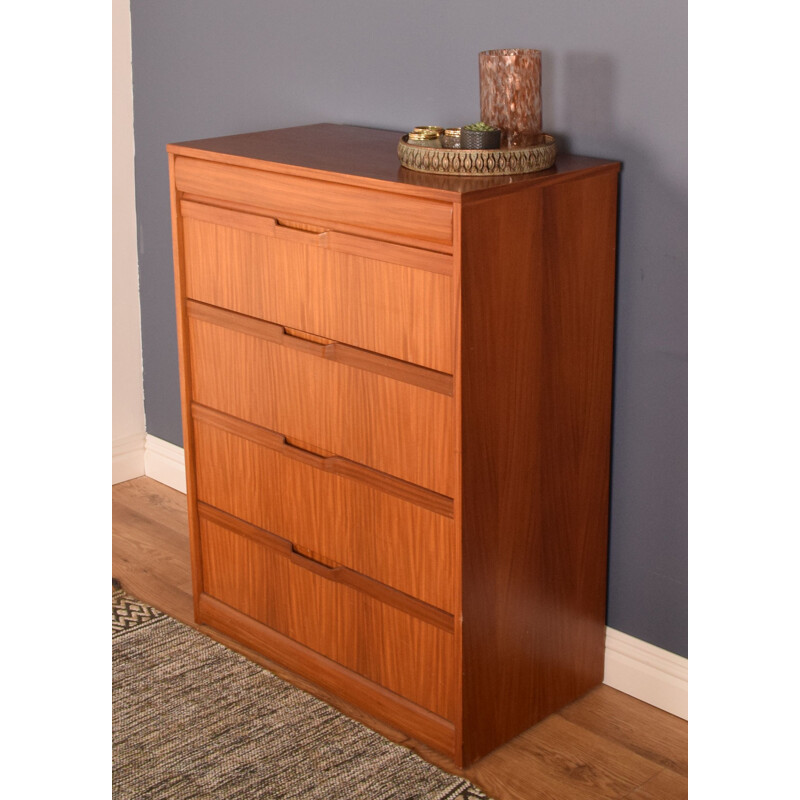 Mid centuty teak chest of drawers by Elliots of Newbury, 1960s