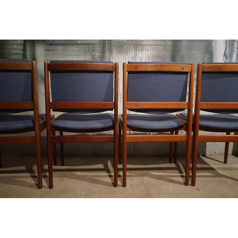 Set of 4 vintage teak dining chairs for Illums Bolighus, 1960s
