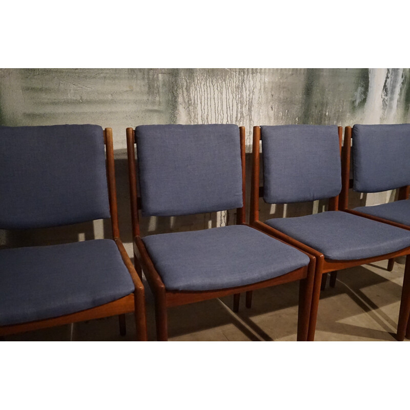 Set of 4 vintage teak dining chairs for Illums Bolighus, 1960s