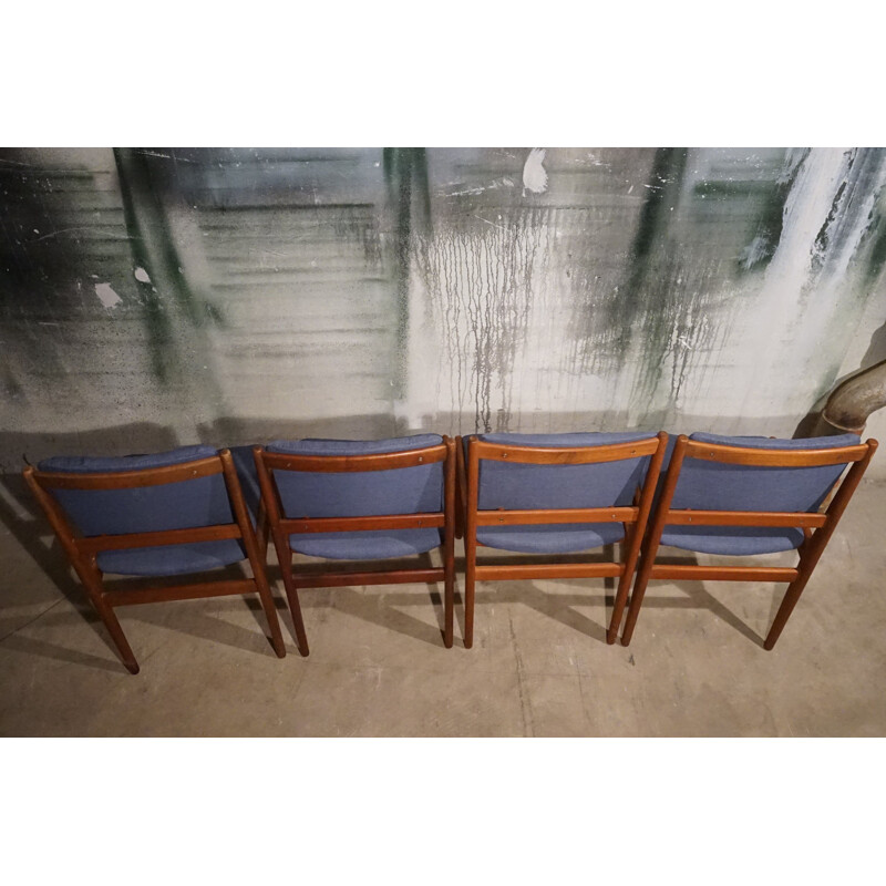 Ensemble de 4 chaises vintage en teck pour Illums Bolighus, 1960