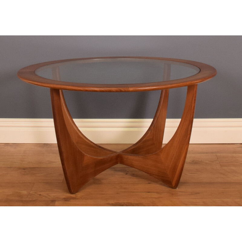 Vintage fresco teak and glass astro coffee table by Victor Wilkins for G Plan, 1960s