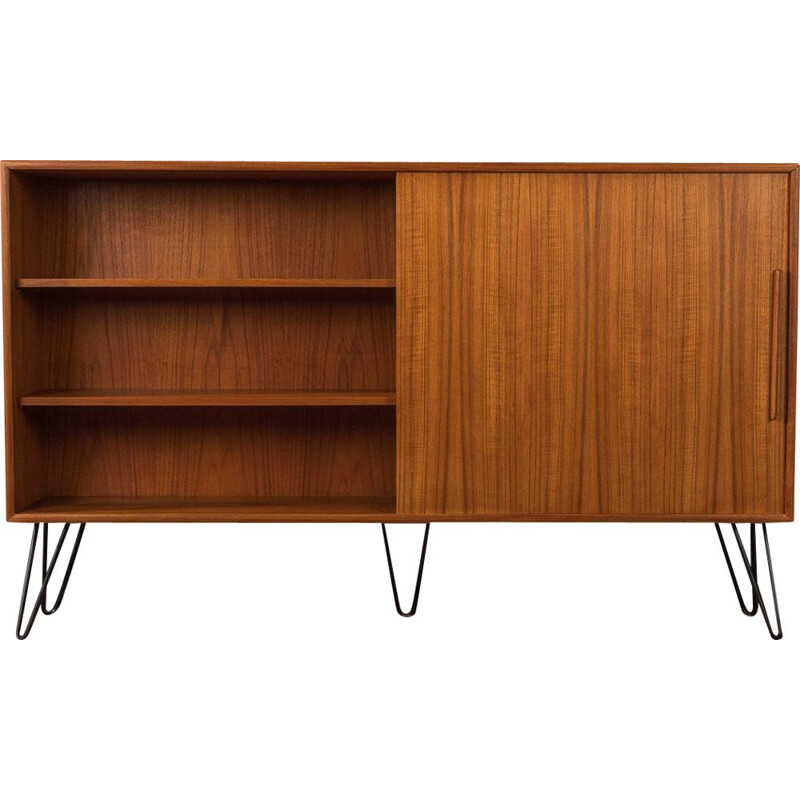 Mid century sideboard in teak veneer with sliding door for WK Möbel, 1960s