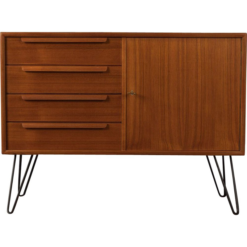 Mid century chest of drawers in teak veneer with 4 drawers for WK Möbel, 1960s