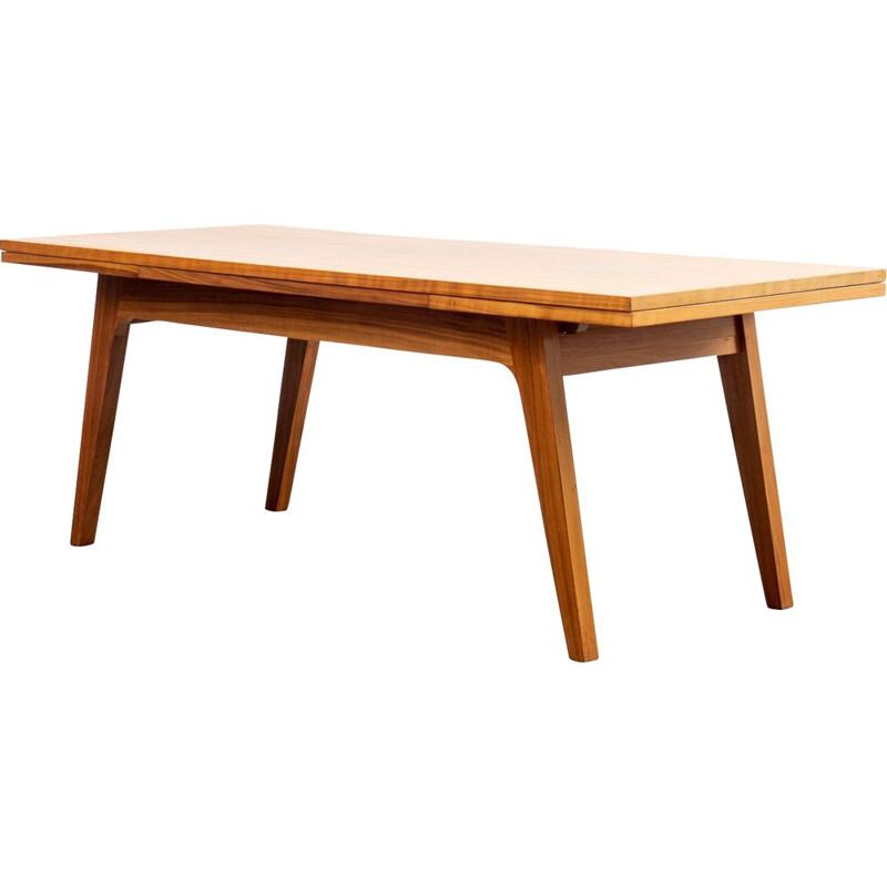 Vintage extendable coffee table in zebrano wood, 1960