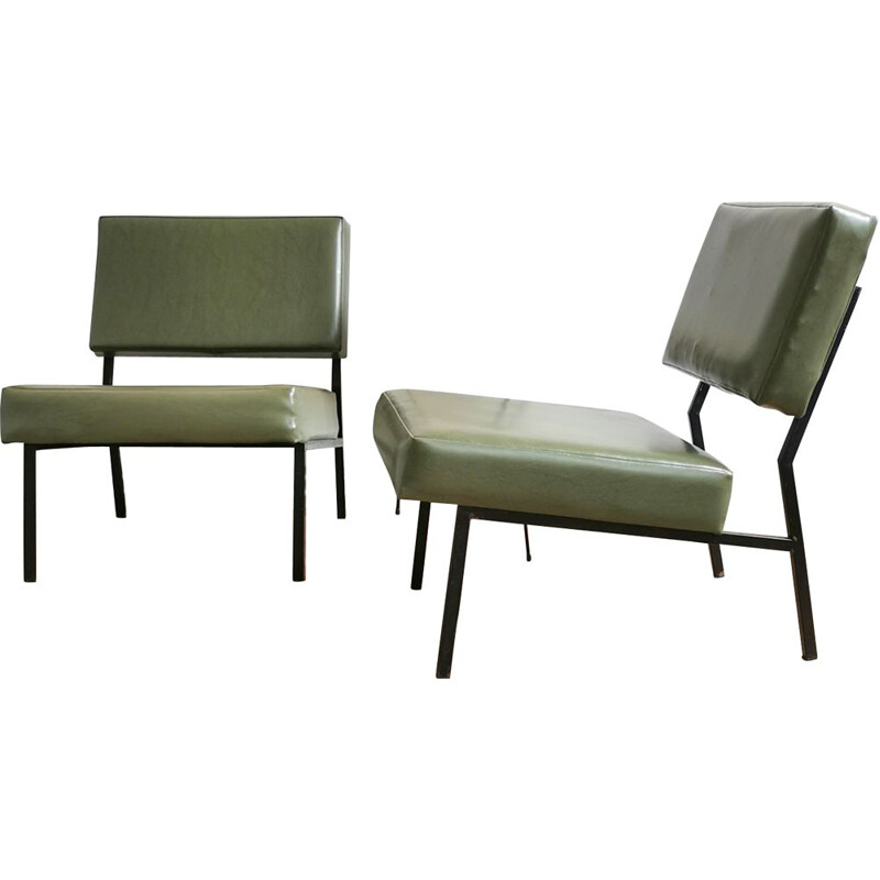 Pair of vintage modernist armchairs, 1960s