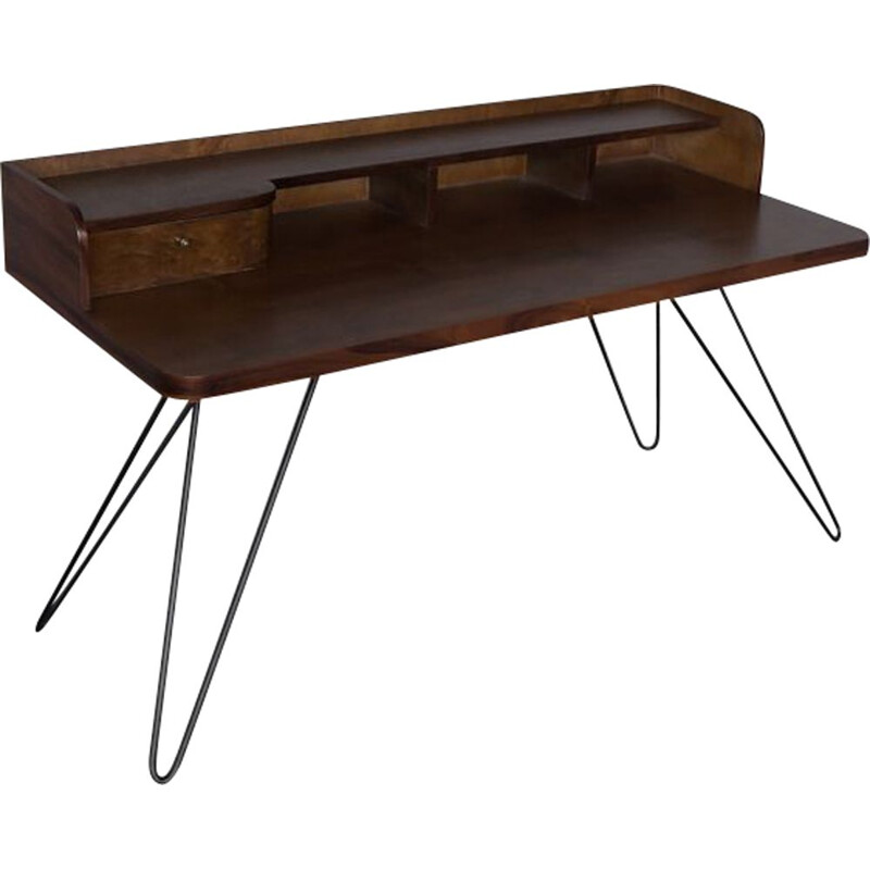 Mid-Century walnut desk, Germany 1950s