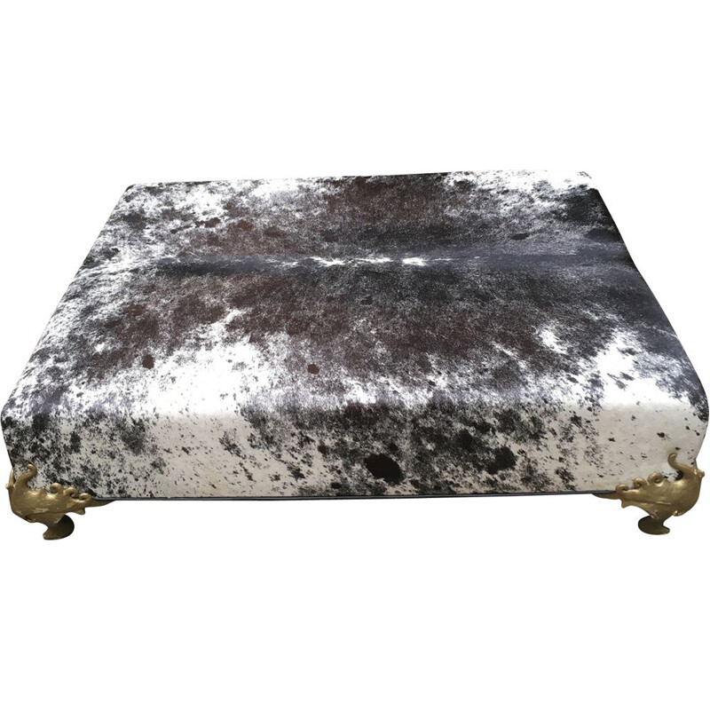 Large vintage covered bench of shaved foal by Garouste and Bonetti circa 2000