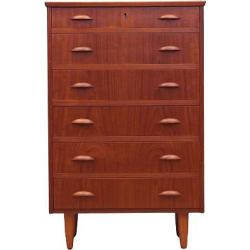 Vintage teak chest of drawers Denmark, 1970s