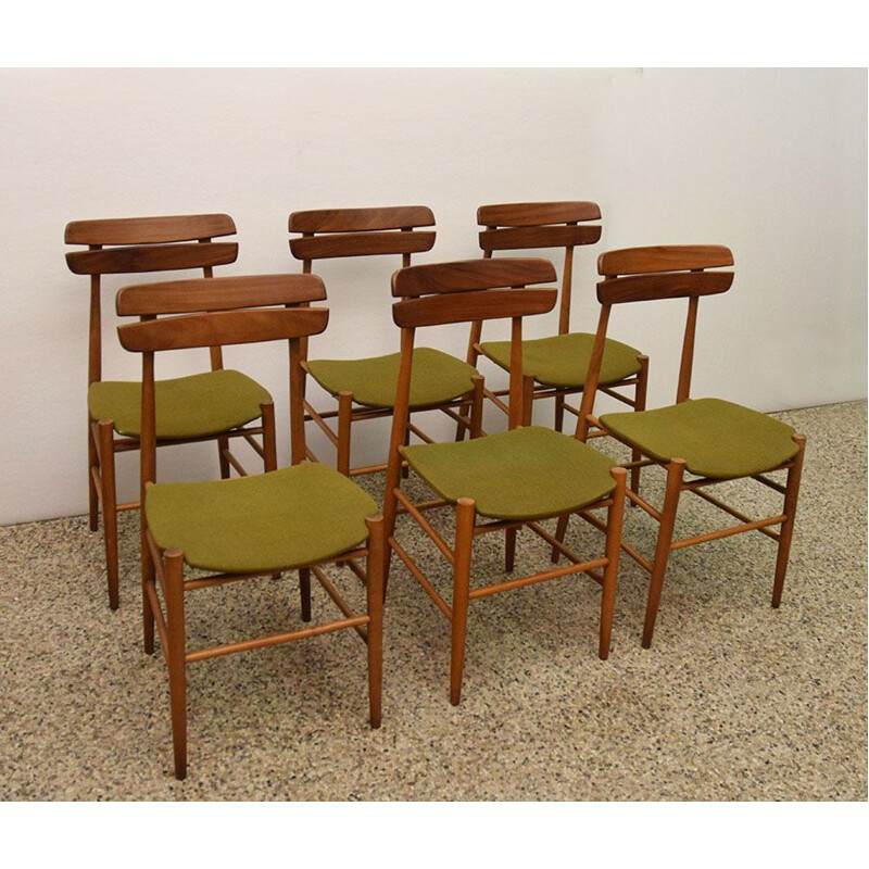 6 chaises danoises vintage en bois de teck 1960s