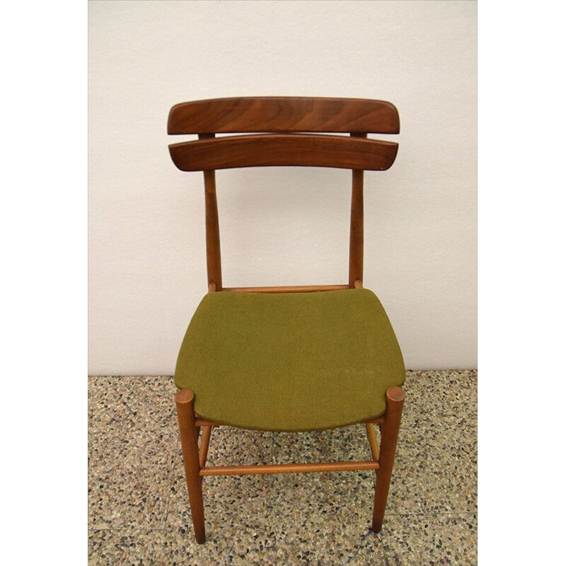 6 vintage danish chairs in teak wood 1960s