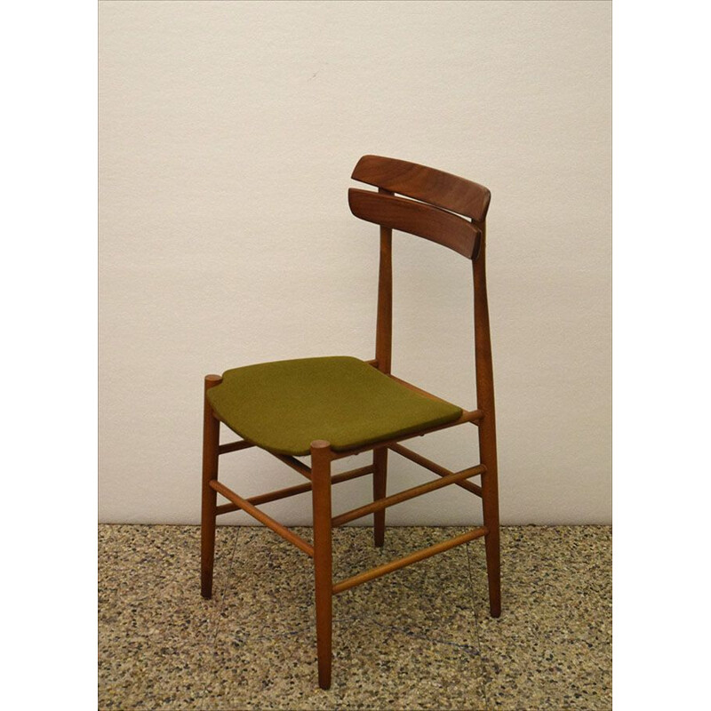 6 vintage danish chairs in teak wood 1960s