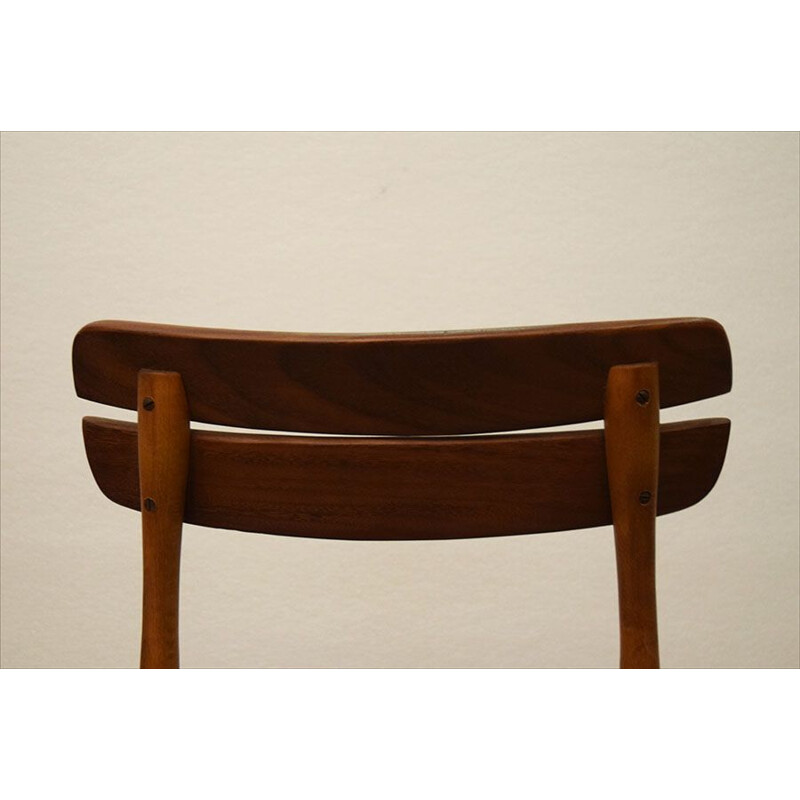 6 vintage danish chairs in teak wood 1960s
