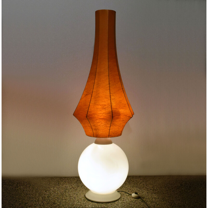 Vintage esperia glass and cocoon lamp, 1960