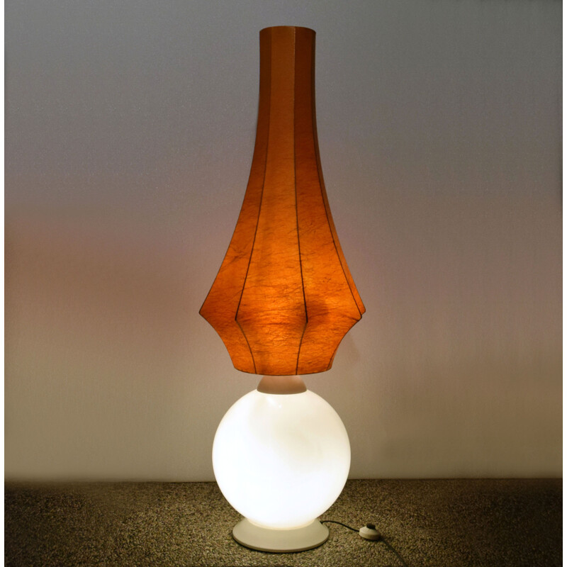Vintage Esperia Lampe aus Glas und Kokon, 1960