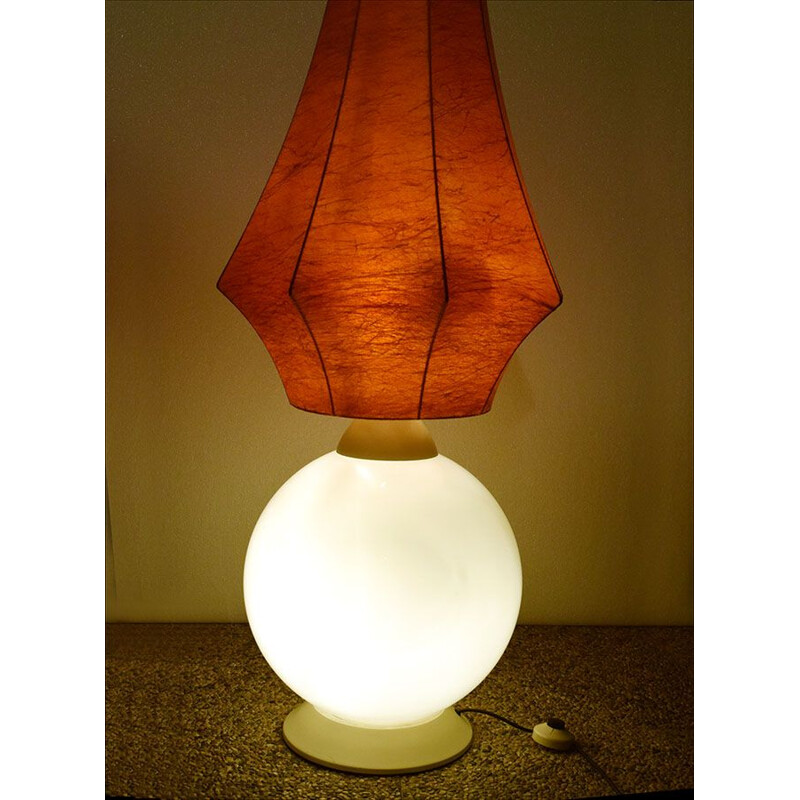 Vintage esperia glass and cocoon lamp, 1960
