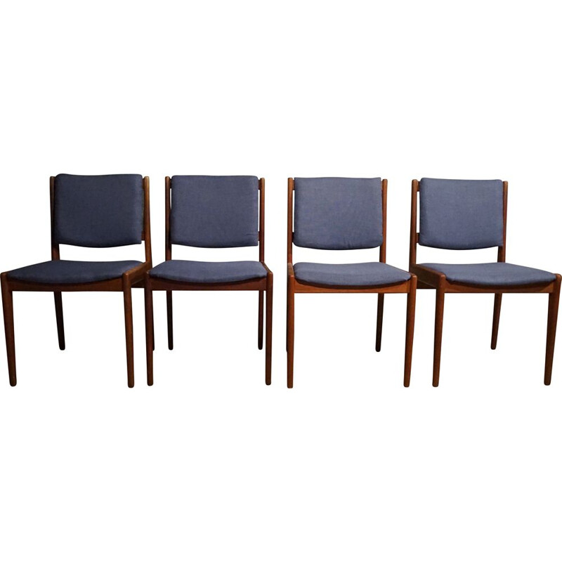 Set of 4 vintage teak dining chairs for Illums Bolighus, 1960s