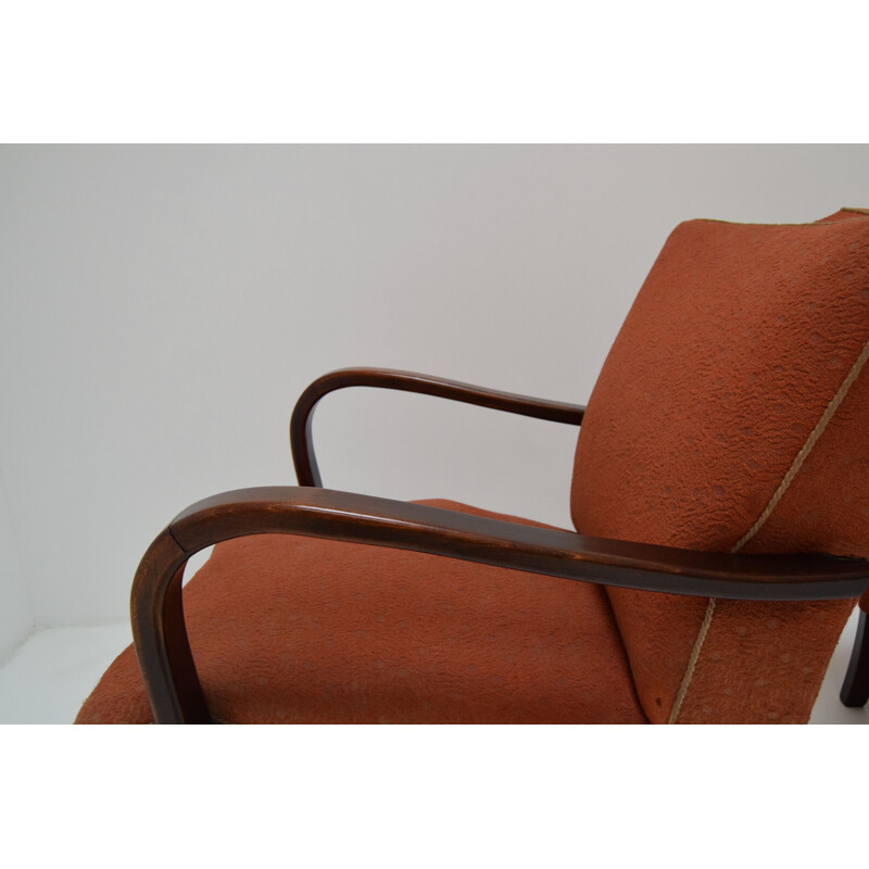 Pair of vintage Art Deco armchairs by Halabala, Czechoslovakia 1930s