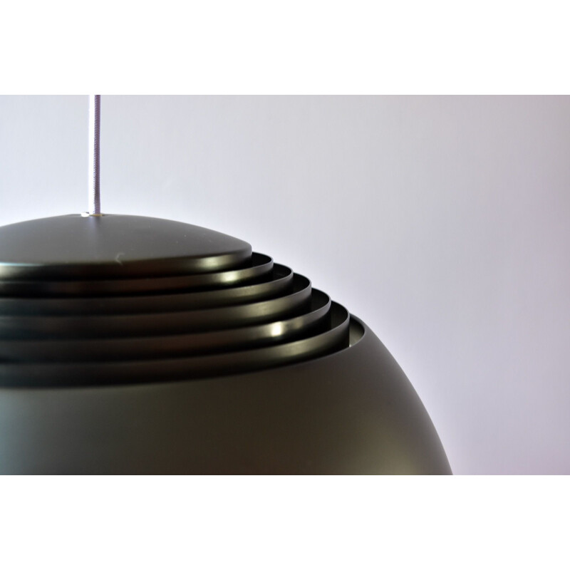 Mid century early black AJ Royal pendant lamp Arne Jacobsen by Louis Poulsen, Denmark 1960s