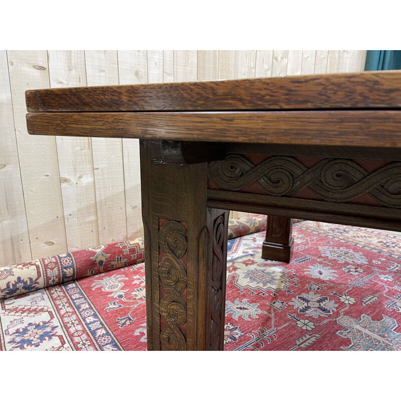 Dining table with extensions by Joseph Savina, 1950s