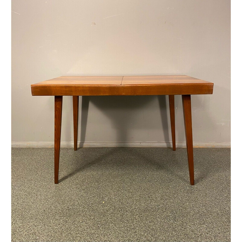 Vintage Tatra Czec walnootfineer uittrekbare tafel, 1960