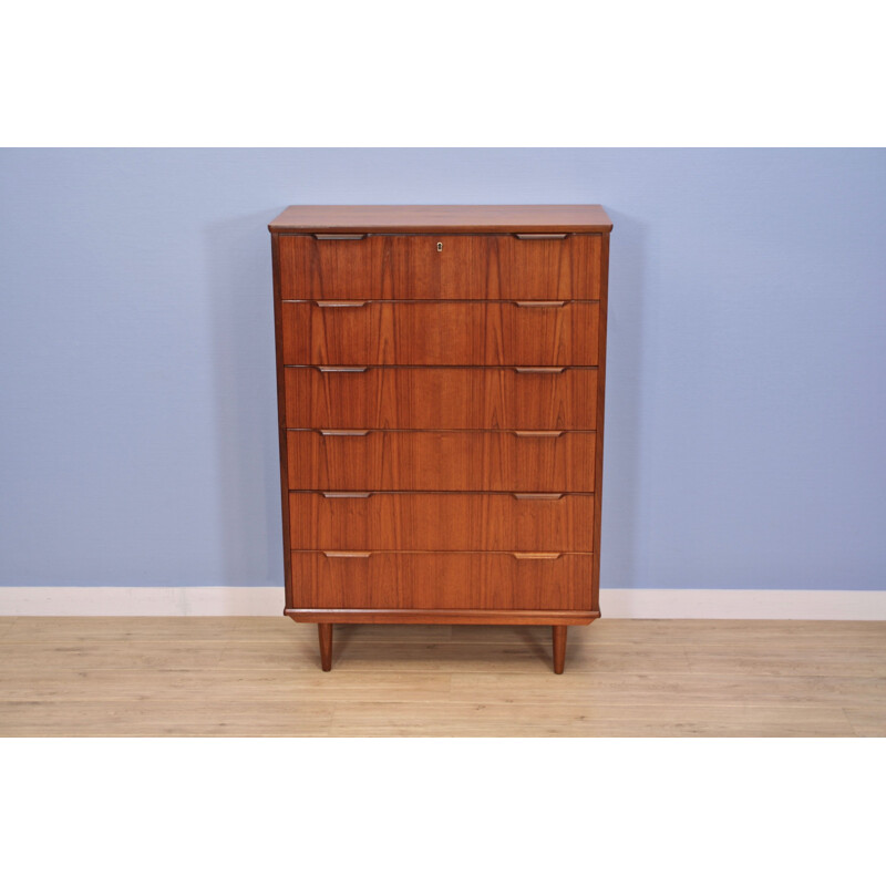 Mid century danish chest of drawers in teak, 1960s