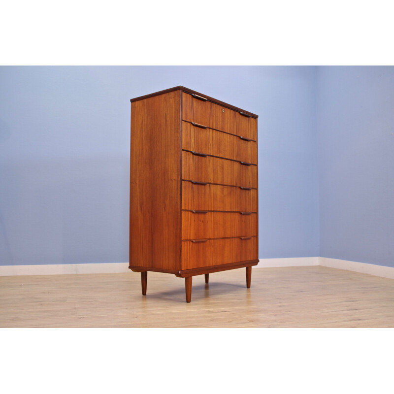 Mid century danish chest of drawers in teak, 1960s