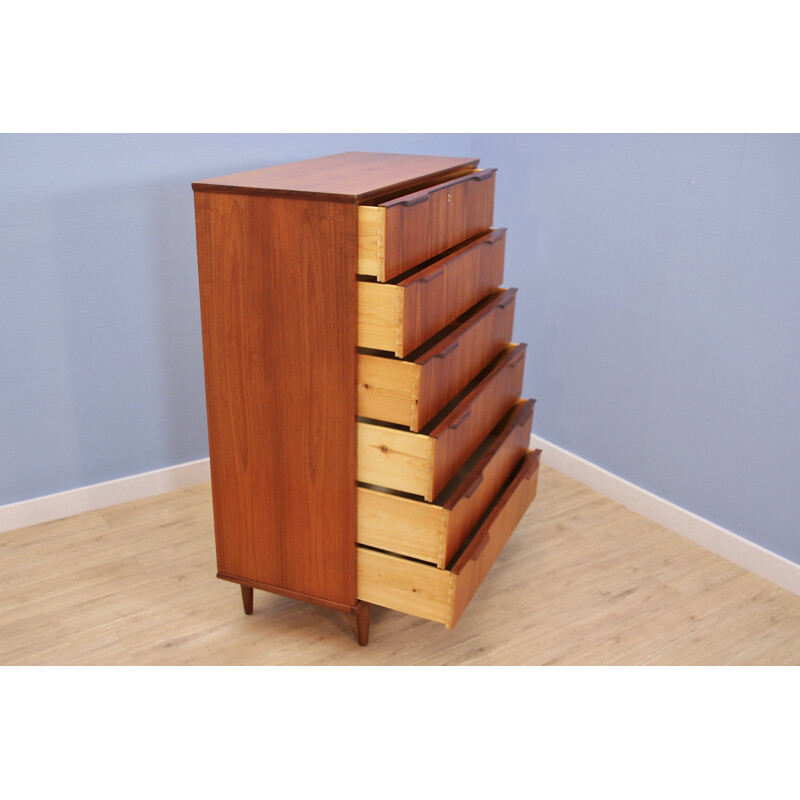 Mid century danish chest of drawers in teak, 1960s