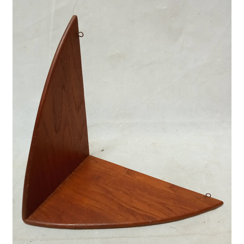 Mensola a farfalla in teak vintage di Poul Cadovius, Danimarca 1960