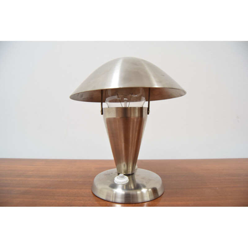 Lampe de table Art Déco vintage avec abat-jour flexible, Tchécoslovaquie 1930