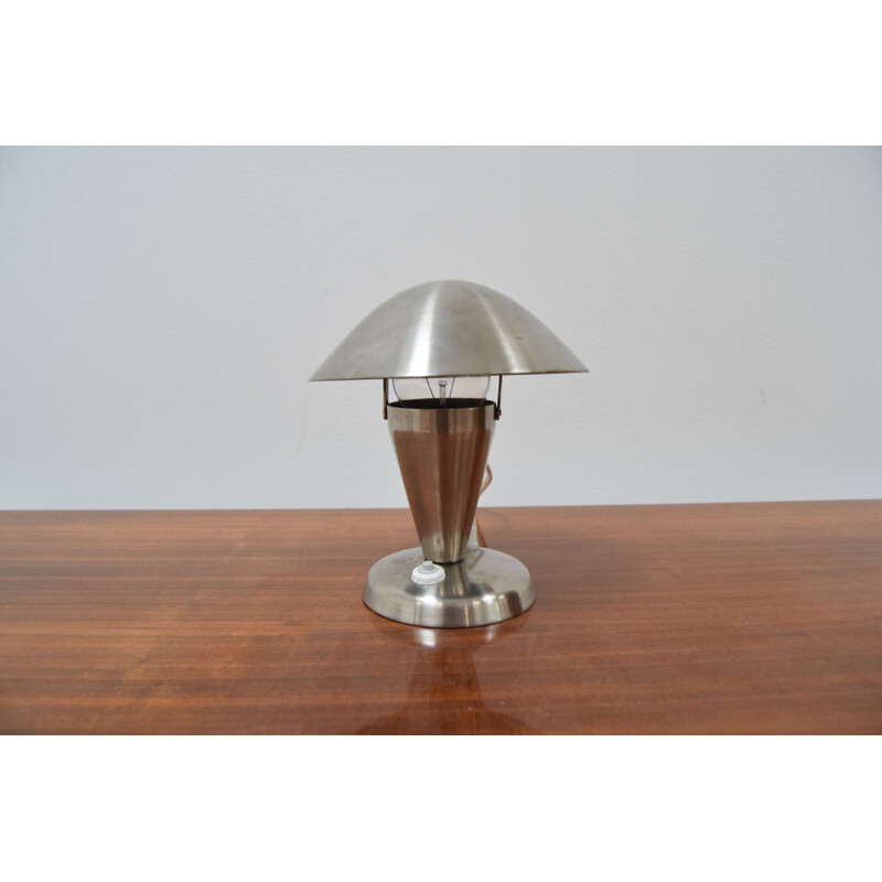 Lampe de table Art Déco vintage avec abat-jour flexible, Tchécoslovaquie 1930