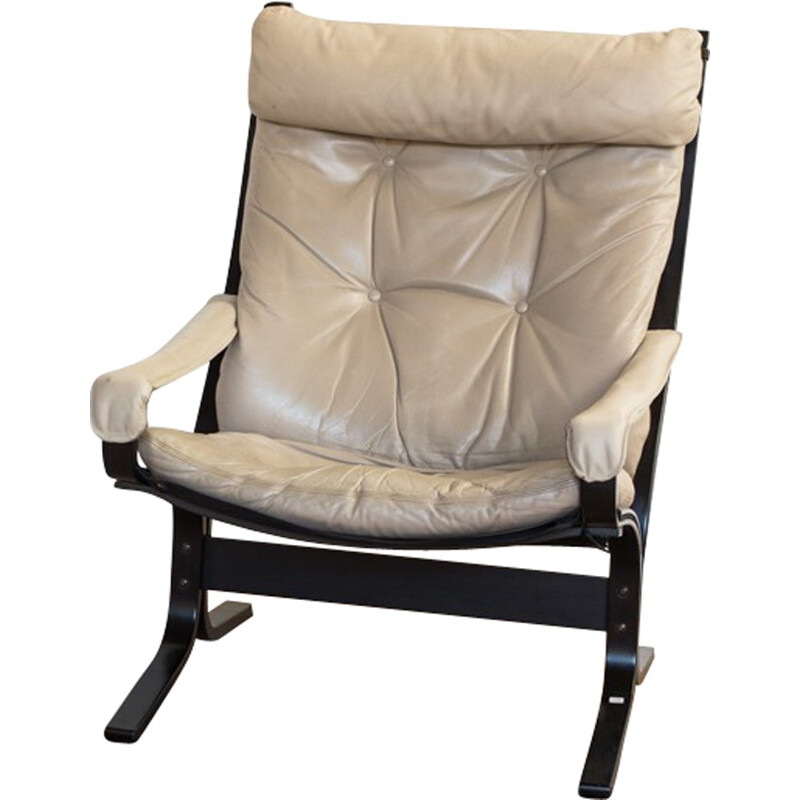 Fauteuil Westnofa en cuir, Ingmar RELLING - 1970