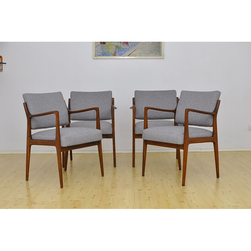 Ensemble de 4 chaises scandinaves vintage, 1960