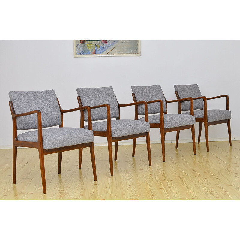 Set of 4 vintage Scandinavian chairs, 1960s