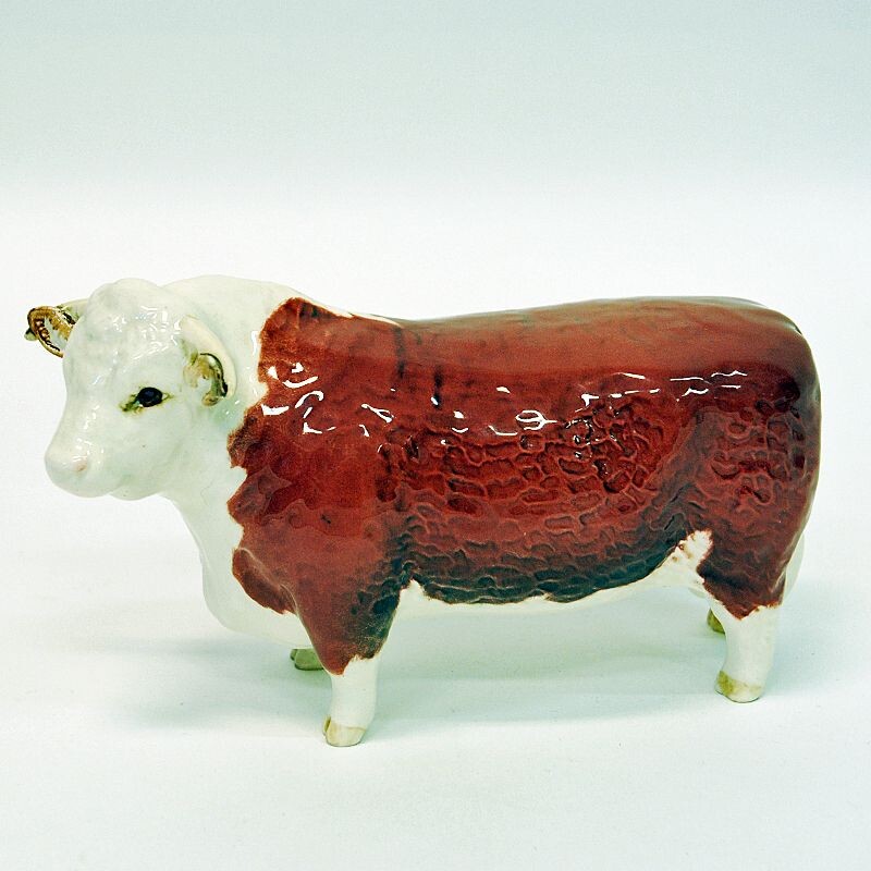 Vintage ceramic Hereford bull by Arthur Gredington for Beswick, England 1950s