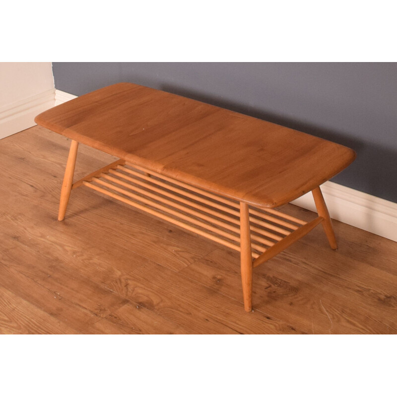 Vintage coffee table model 459 by Ercol Elm, circa 1960s