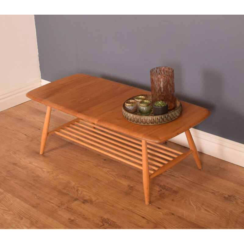 Vintage coffee table model 459 by Ercol Elm, circa 1960s