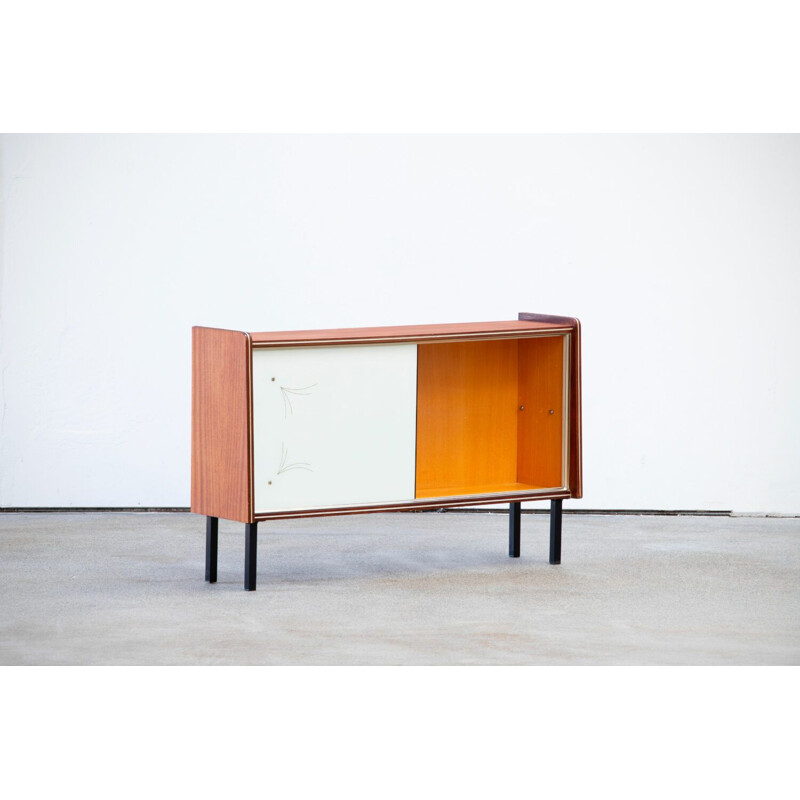 Scandinavian teak and glass sideboard, 1960s