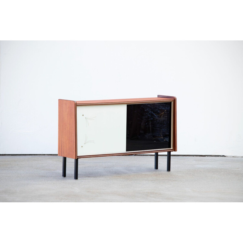 Scandinavian teak and glass sideboard, 1960s