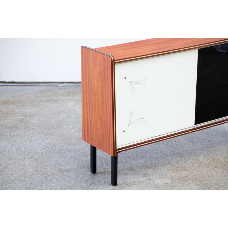 Scandinavian teak and glass sideboard, 1960s