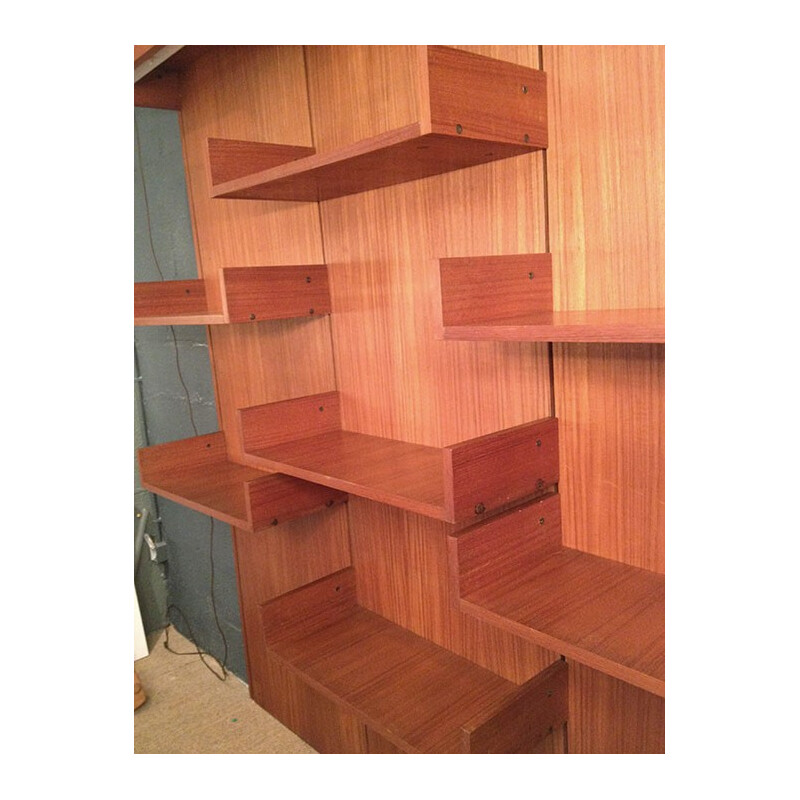 Modular bookcase in teak - 1950s