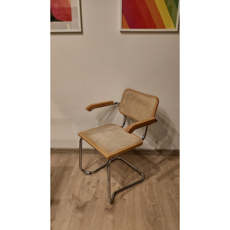 Vintage chromed metal chair, Italy 1980s